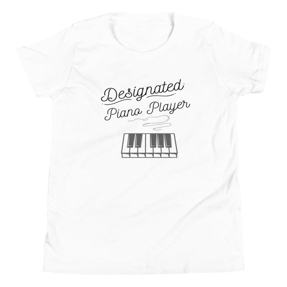 Designated Piano Player Youth Kids T-Shirt - Music Gifts Depot