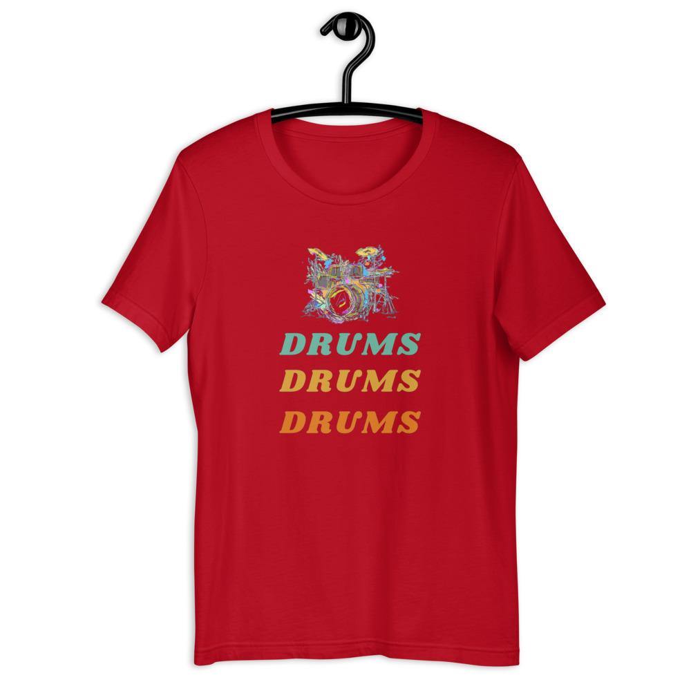 Drums, Drums, Drums T-Shirt - Music Gifts Depot