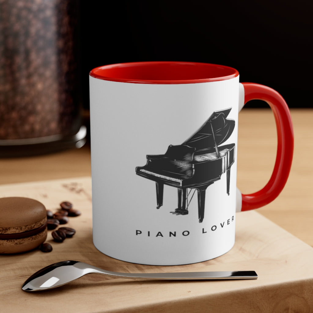Piano Lover Grand Piano Pianist Coffee Mug, 11oz