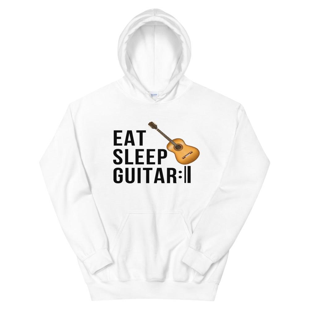 Eat Sleep Guitar Repeat Hoodie - Music Gifts Depot