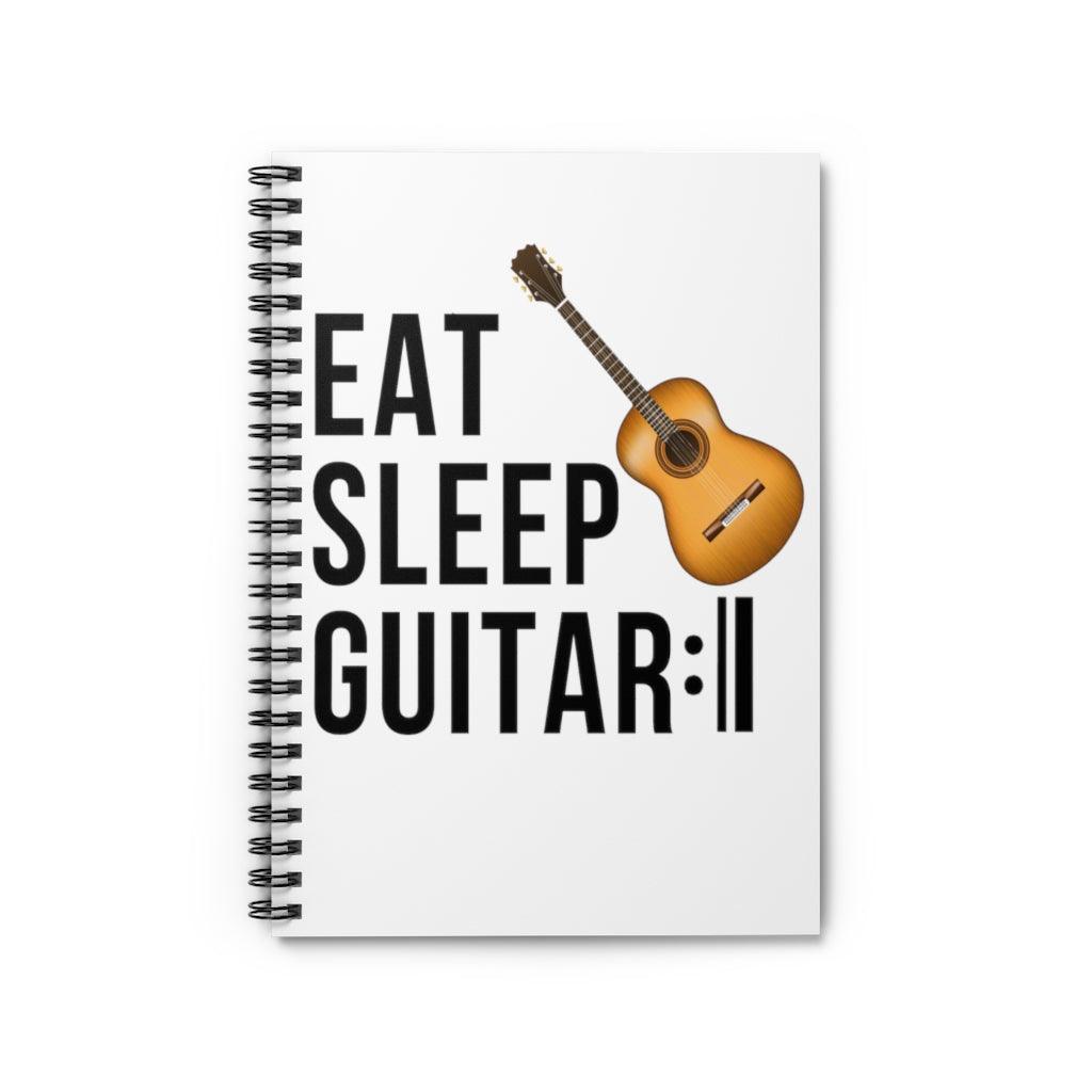 Eat Sleep Guitar Repeat Spiral Notebook - Music Gifts Depot