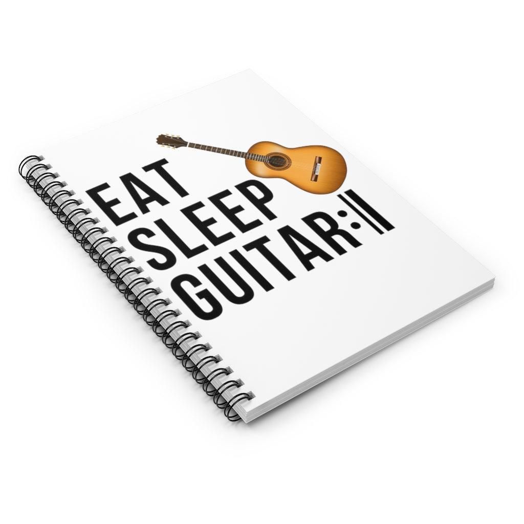 Eat Sleep Guitar Repeat Spiral Notebook - Music Gifts Depot