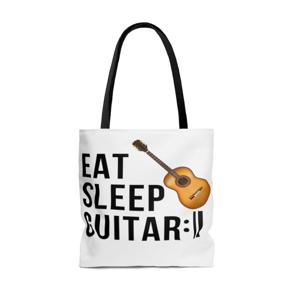 Eat Sleep Guitar Repeat Tote Bag - Music Gifts Depot