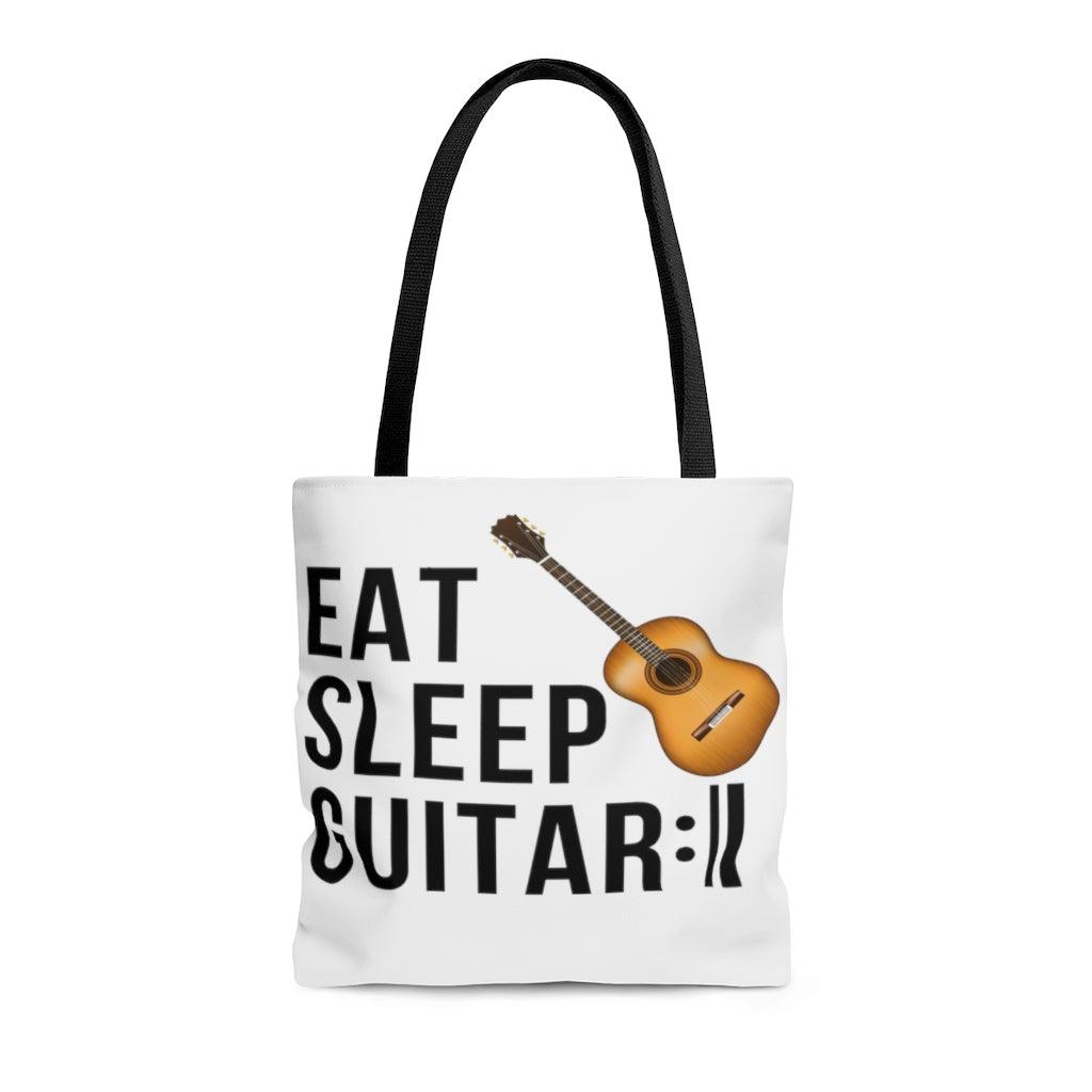 Eat Sleep Guitar Repeat Tote Bag - Music Gifts Depot