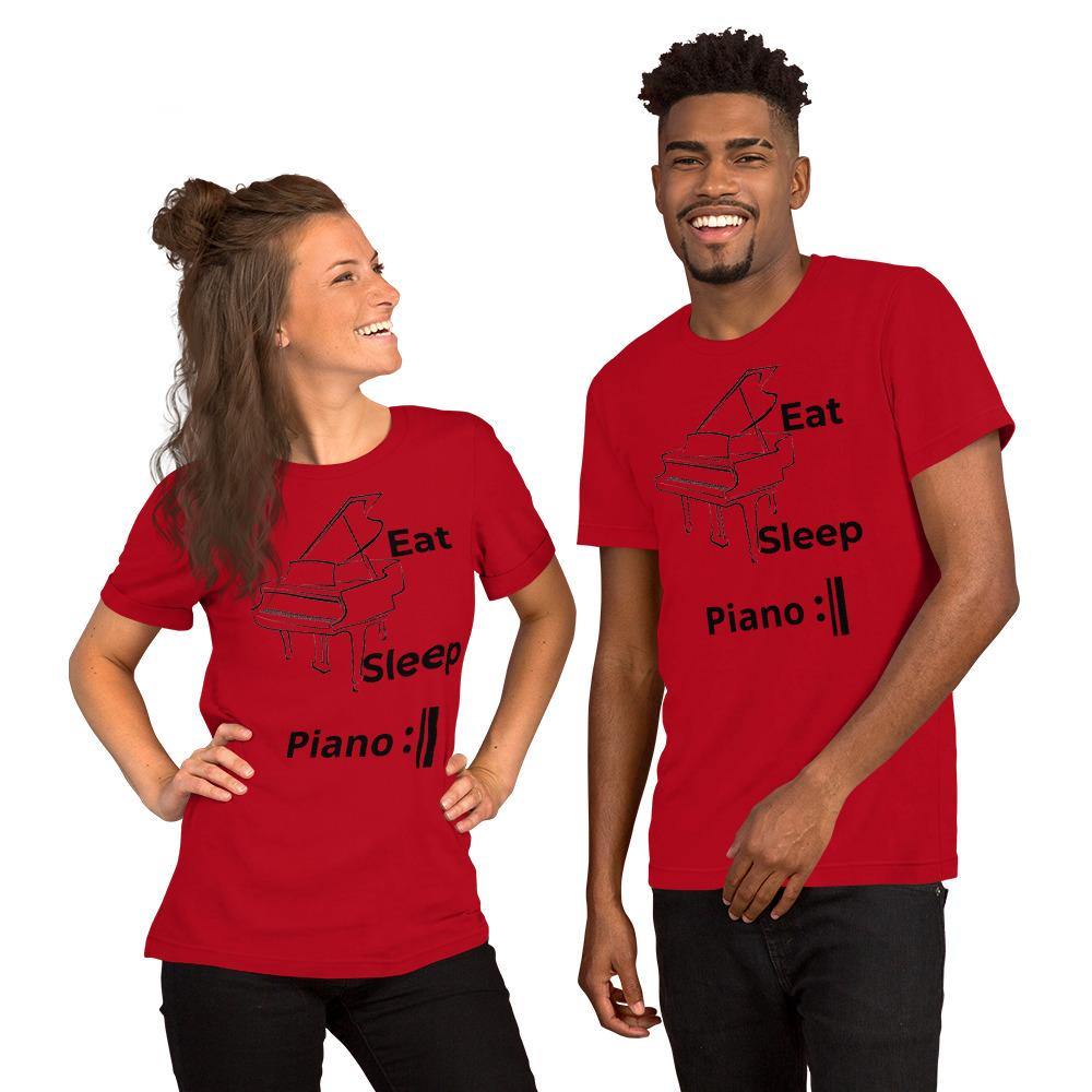 Eat Sleep Piano Repeat T Shirt - Music Gifts Depot