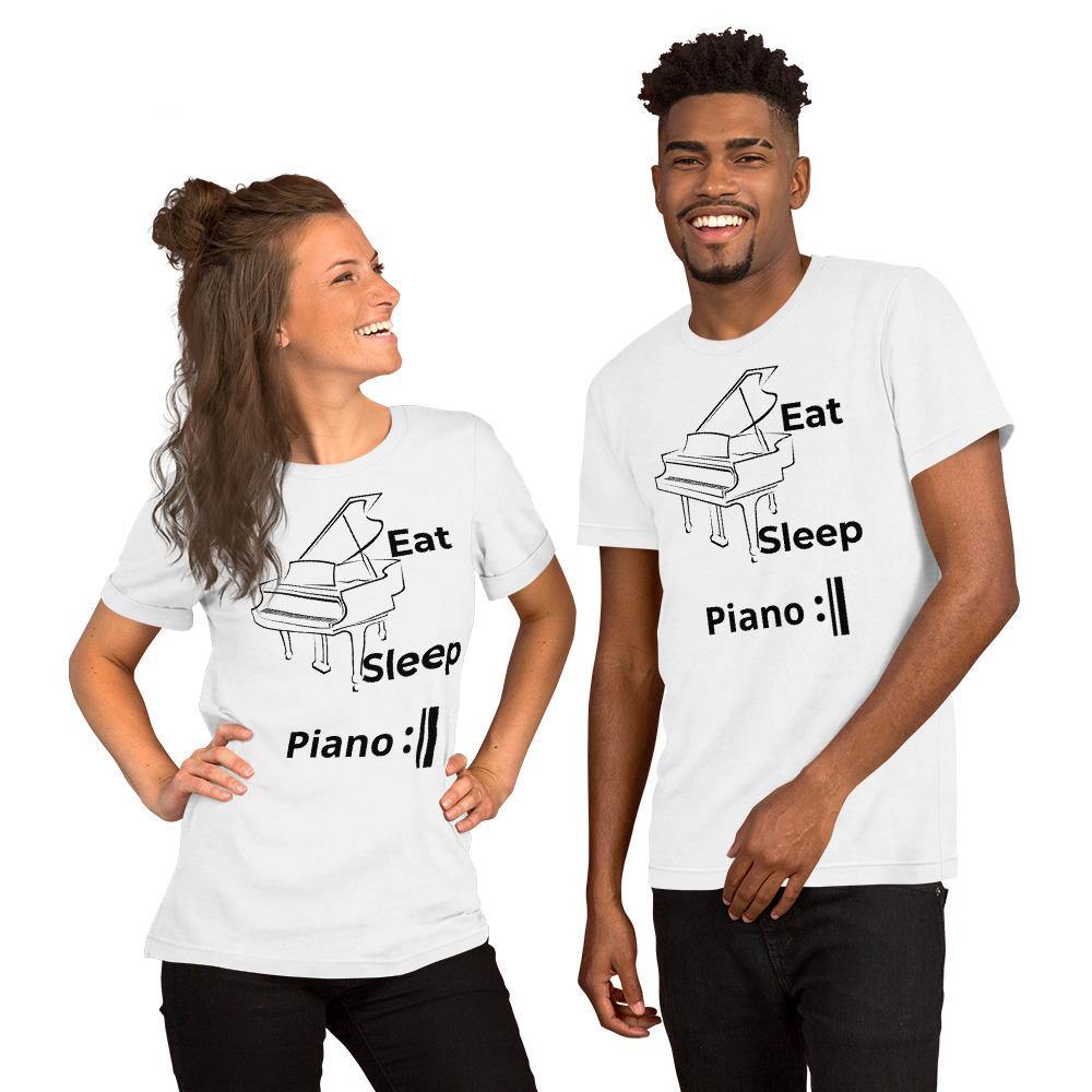 Eat Sleep Piano Repeat T Shirt - Music Gifts Depot