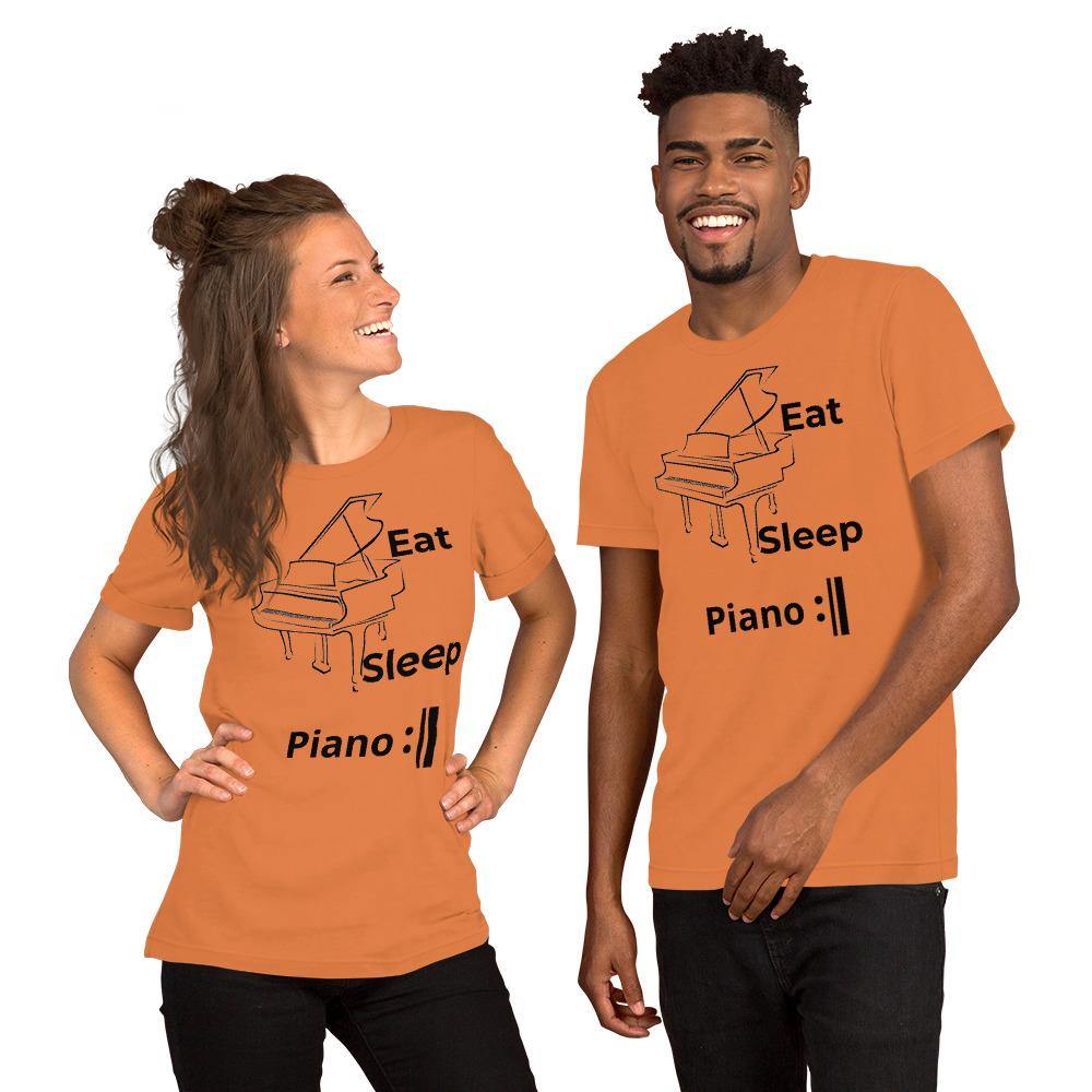 Eat Sleep Piano Repeat T Shirt - Music Gifts Depot