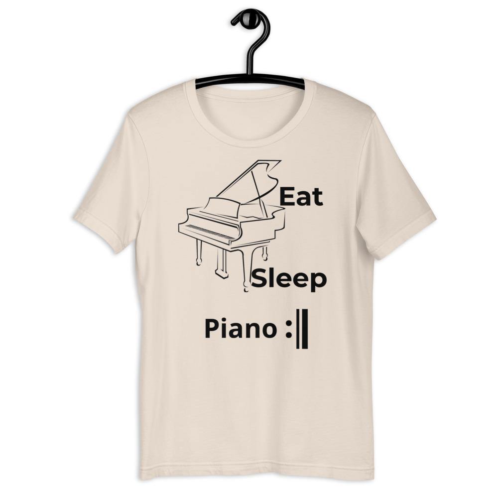 Eat Sleep Piano Repeat T Shirt - Music Gifts Depot