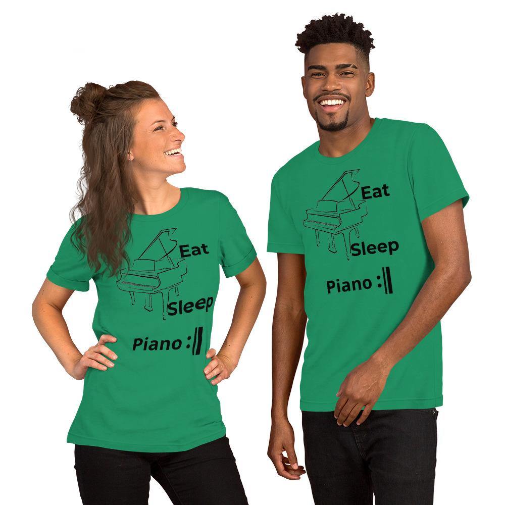 Eat Sleep Piano Repeat T Shirt - Music Gifts Depot