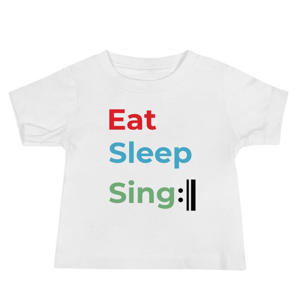 Eat Sleep Sing Repeat Baby Shirt - Music Gifts Depot