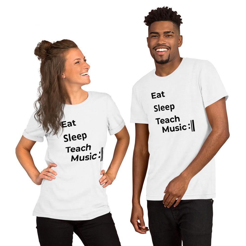 Eat Sleep Teach Music Repeat T-Shirt - Music Gifts Depot