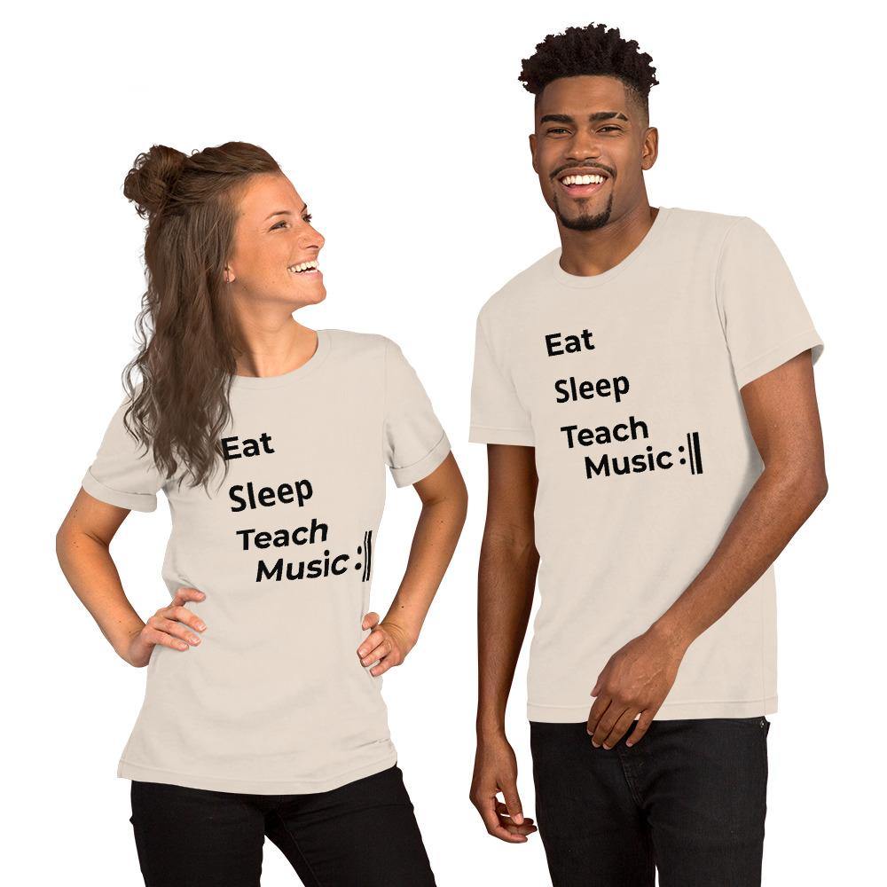 Eat Sleep Teach Music Repeat T-Shirt - Music Gifts Depot