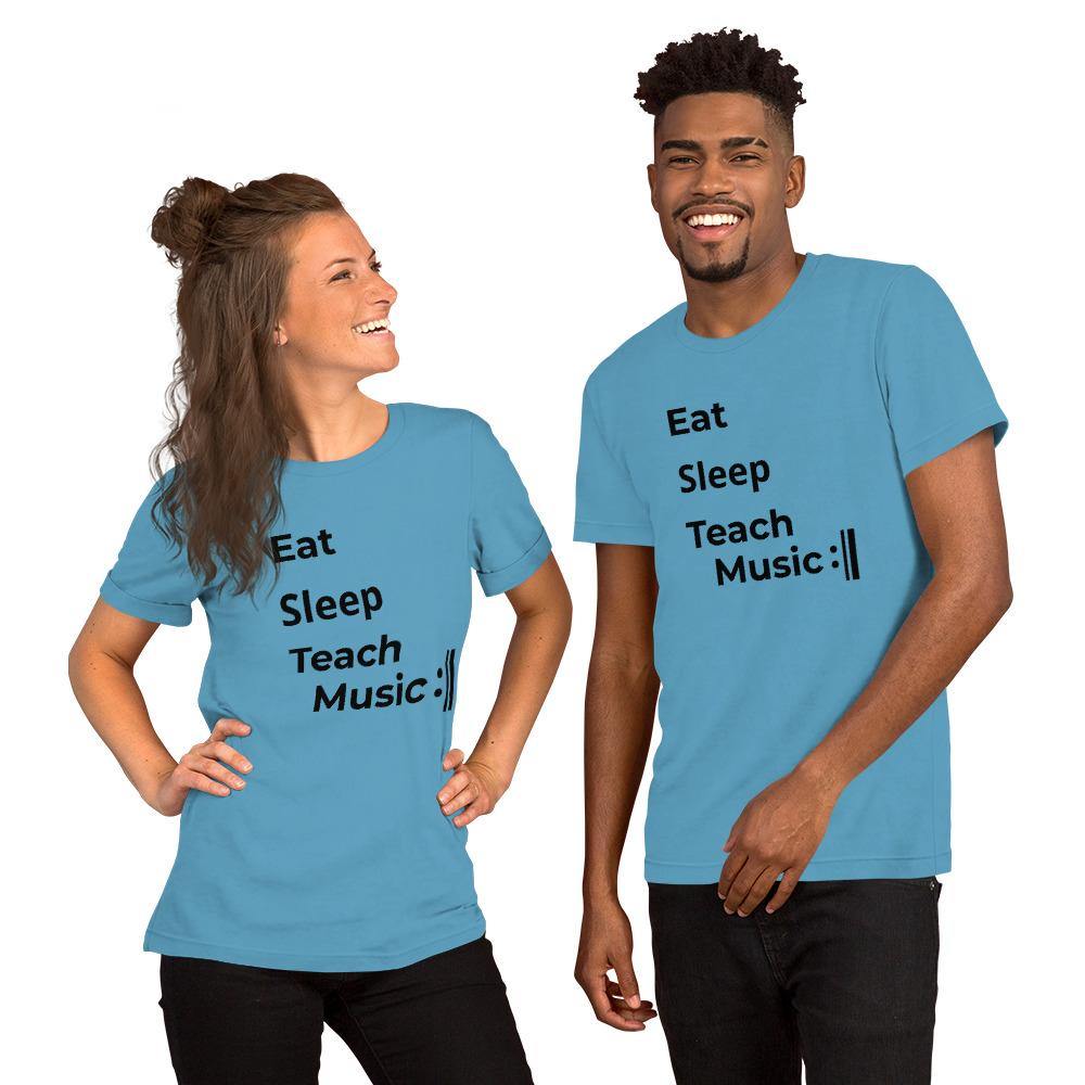 Eat Sleep Teach Music Repeat T-Shirt - Music Gifts Depot