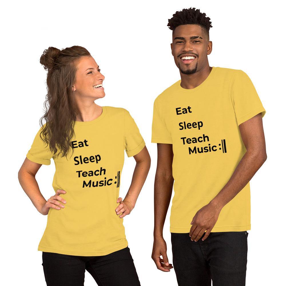 Eat Sleep Teach Music Repeat T-Shirt - Music Gifts Depot