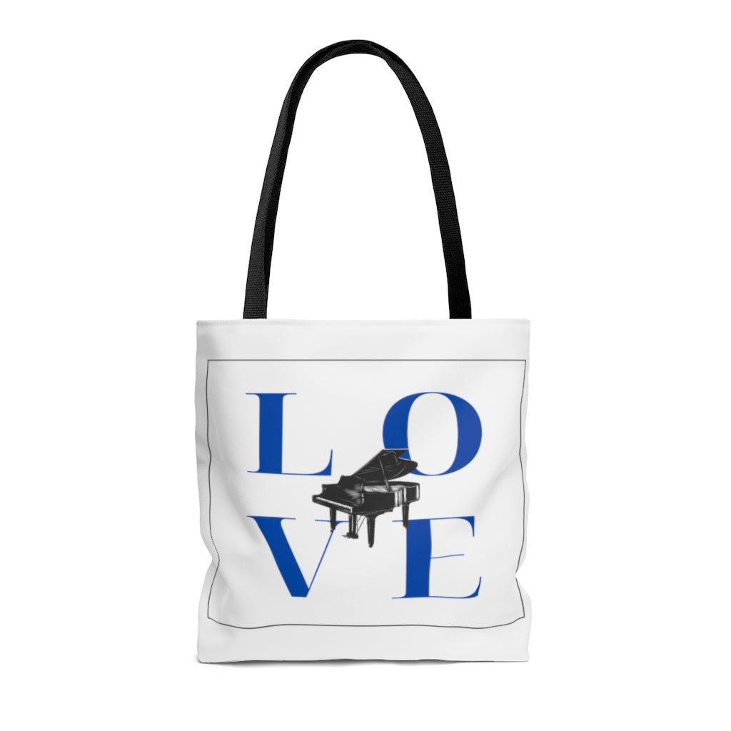 Love Piano Tote Bag | Music Gifts Depot