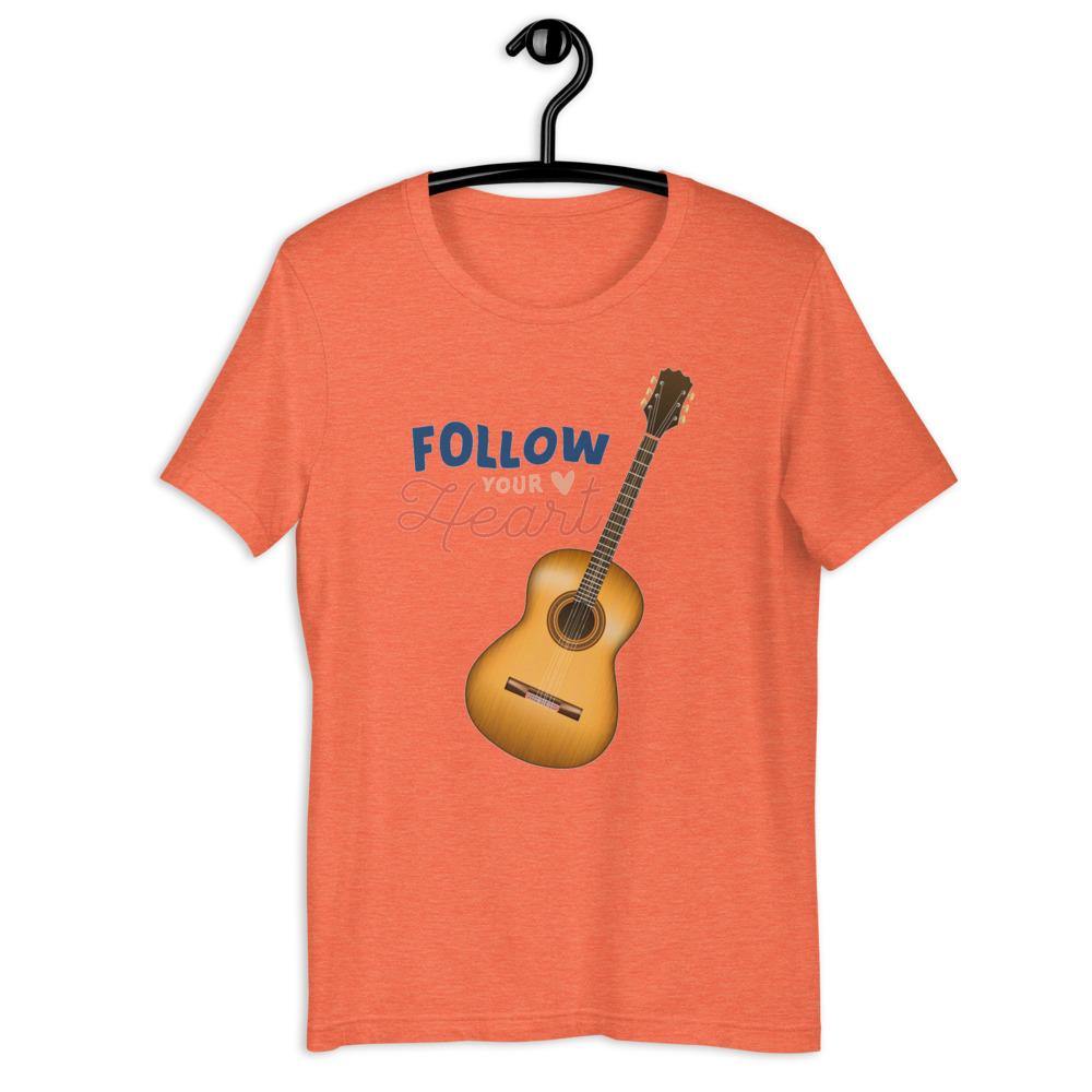 Follow Your Heart Guitar T-Shirt - Music Gifts Depot