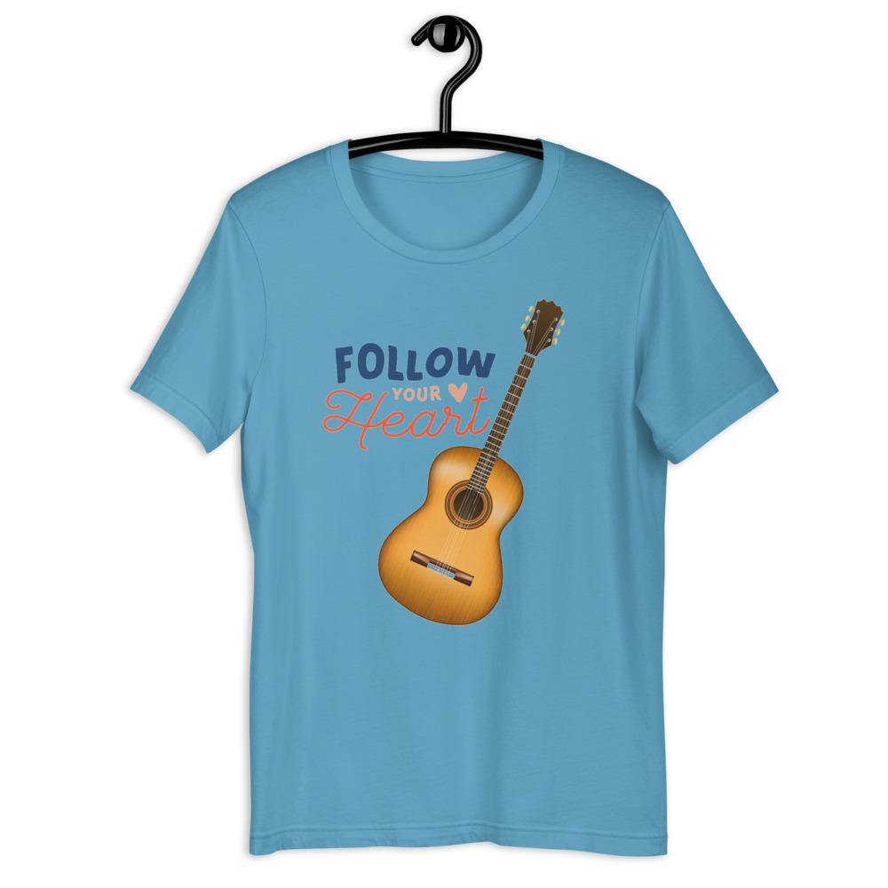 Follow Your Heart Guitar T-Shirt - Music Gifts Depot