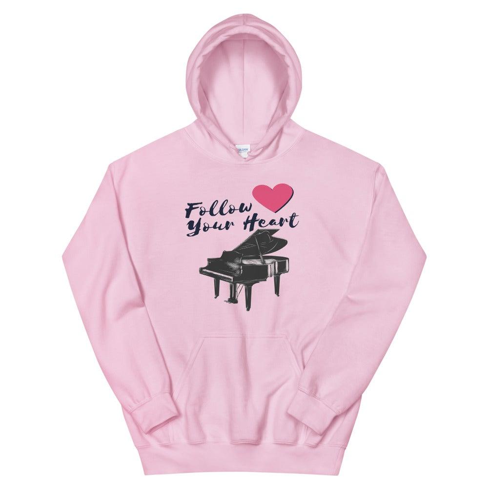 Follow Your Heart Piano Hoodie - Music Gifts Depot