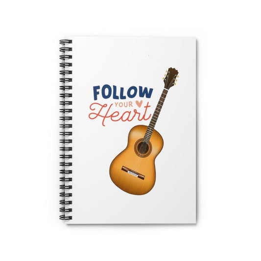 Follow Your Heart Spiral Notebook - Music Gifts Depot