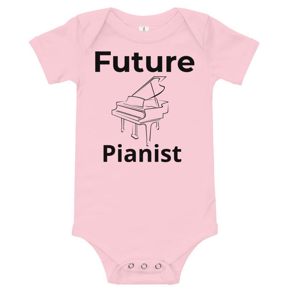 Future Pianist Music Baby short sleeve one piece - Music Gifts Depot