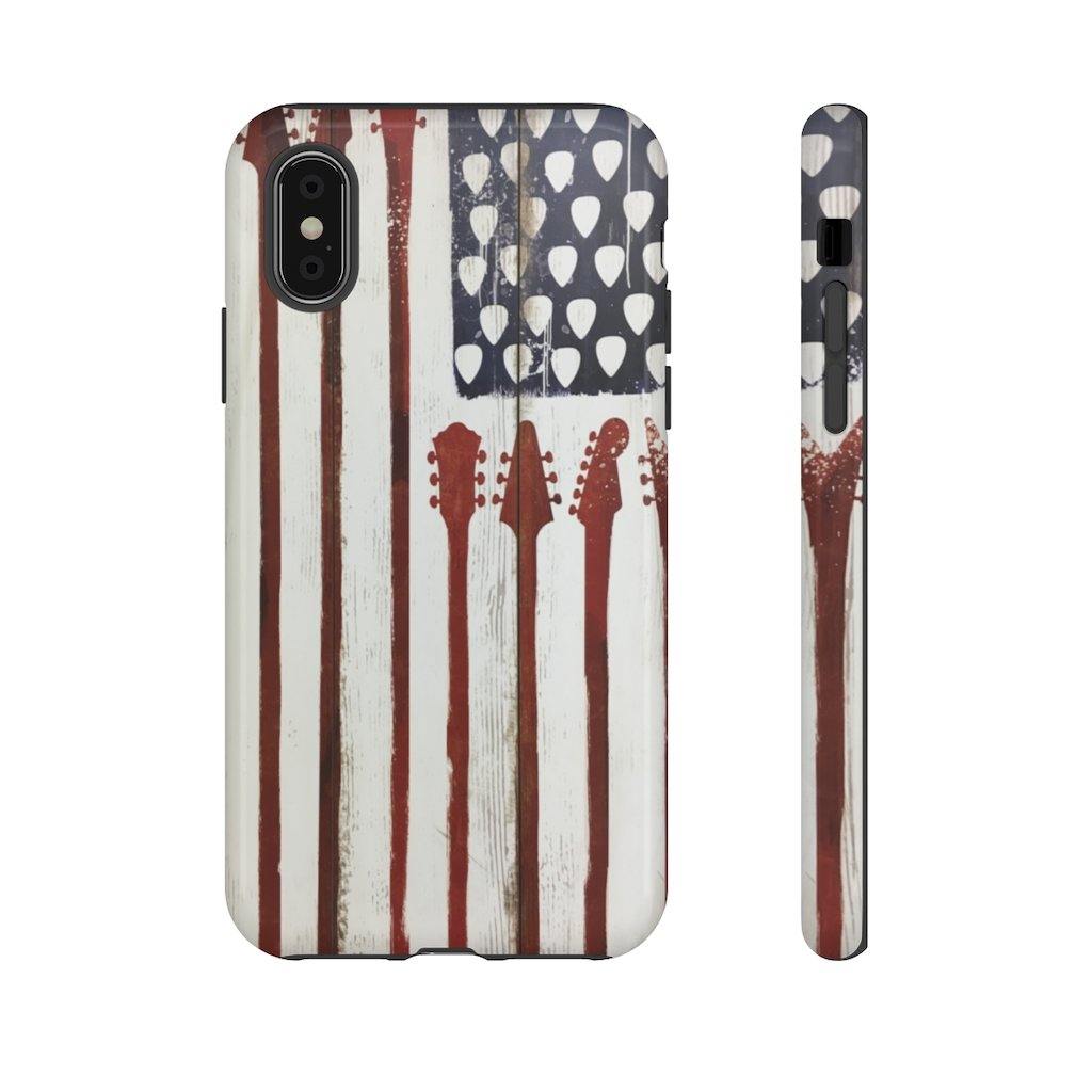 Guitar American Flag Phone Case - Music Gifts Depot