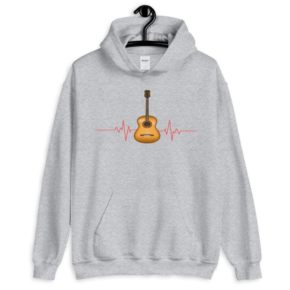 Guitar Heart Beat Hoodie - Music Gifts Depot