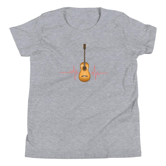 Guitar Heartbeat Youth Kids T-Shirt - Music Gifts Depot