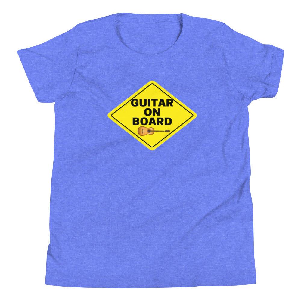 Guitar On Board Youth Kids T-Shirt - Music Gifts Depot