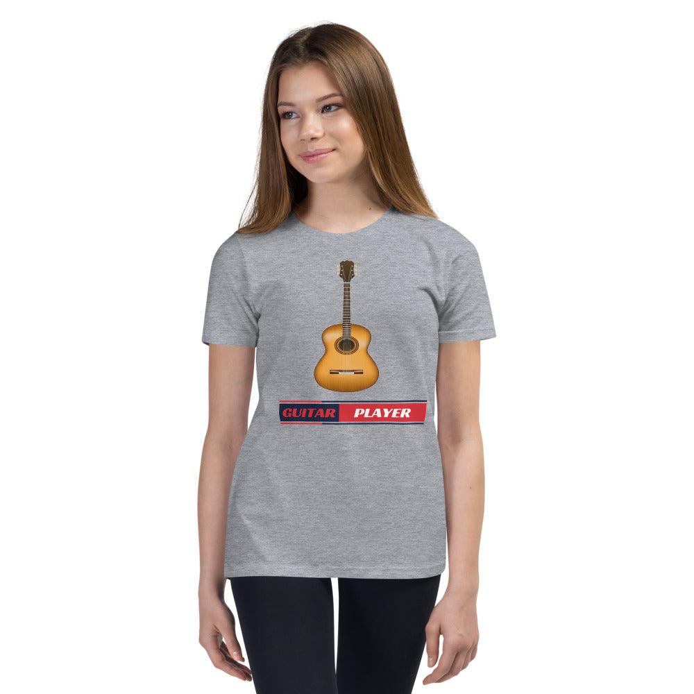 Guitar Player Youth Kids Sleeve T-Shirt - Music Gifts Depot