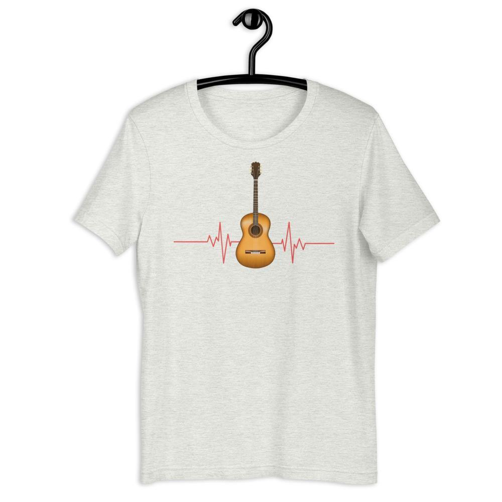 Heart Beat Guitar T-Shirt - Music Gifts Depot