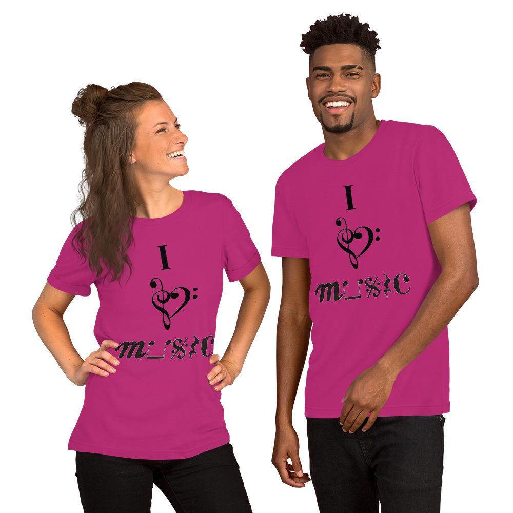 I Heart Music T Shirt - Music Gifts Depot