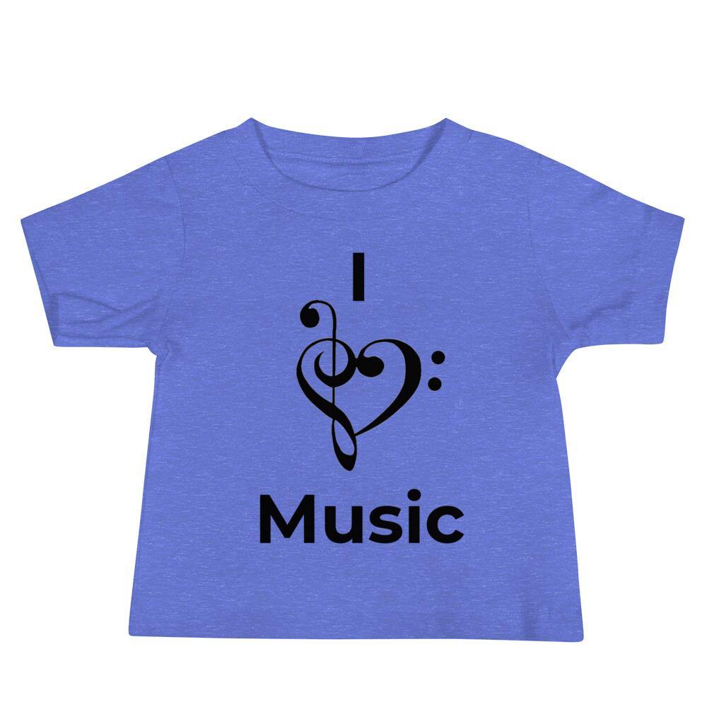 I Love Music Baby Shirt - Music Gifts Depot