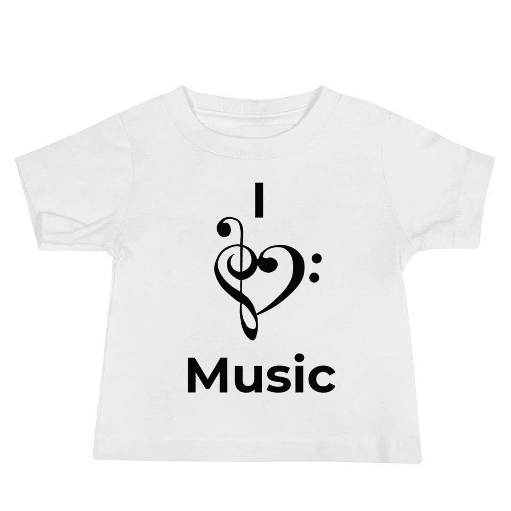 I Love Music Baby Shirt - Music Gifts Depot