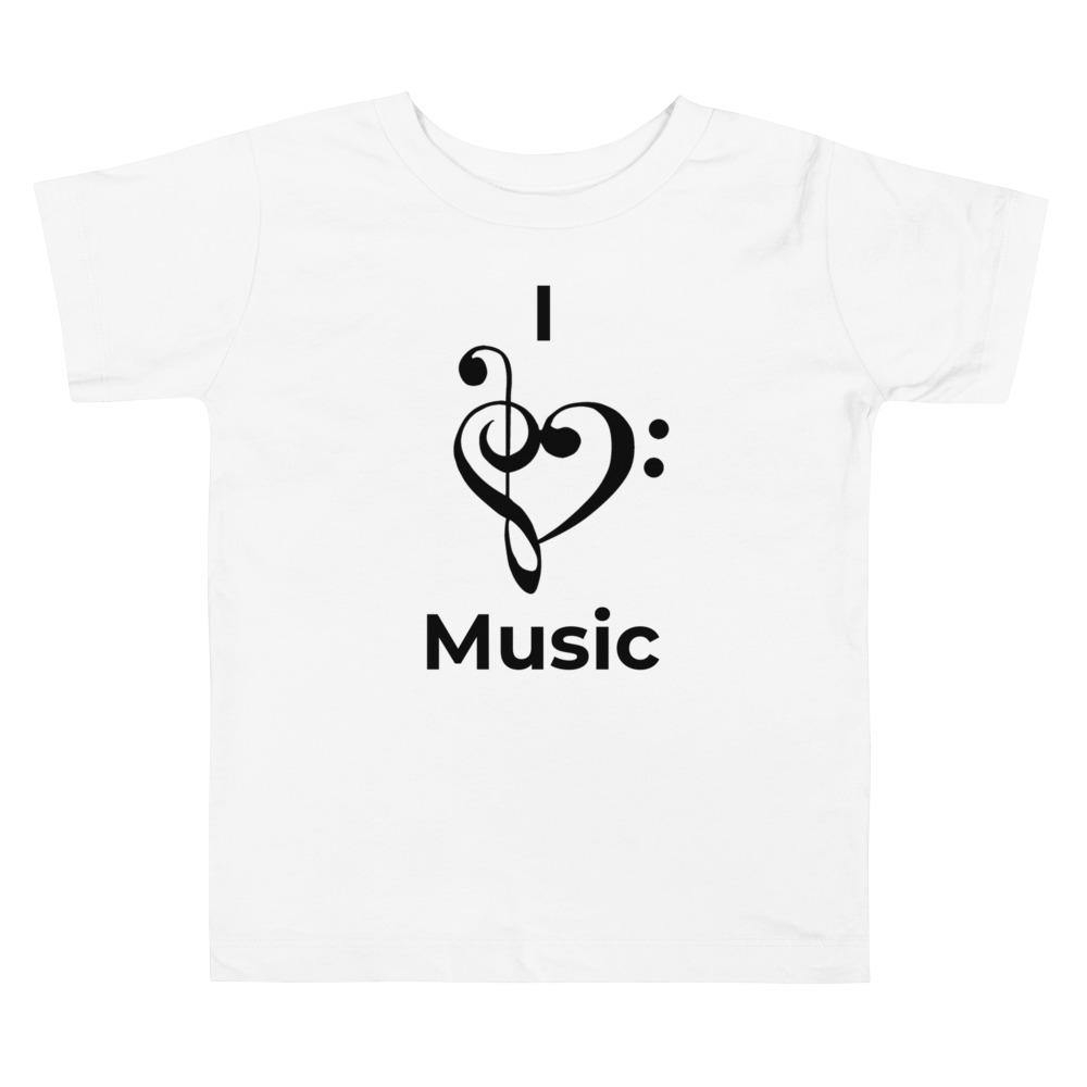 I Love Music Toddler T-Shirt - Music Gifts Depot