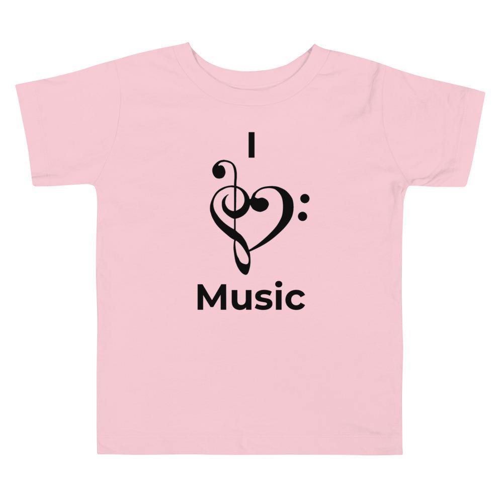 I Love Music Toddler T-Shirt - Music Gifts Depot