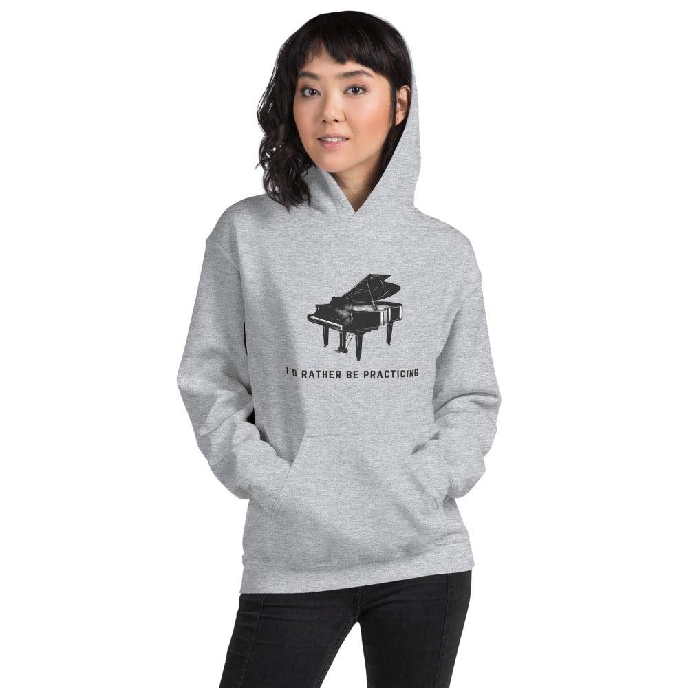 I'd Rather Be Practicing Piano Hoodie - Music Gifts Depot