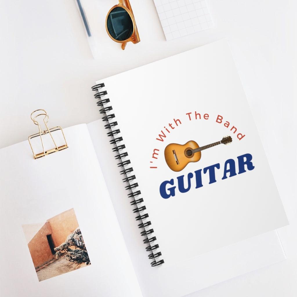 I'm With The Band Guitar Spiral Notebook - Music Gifts Depot