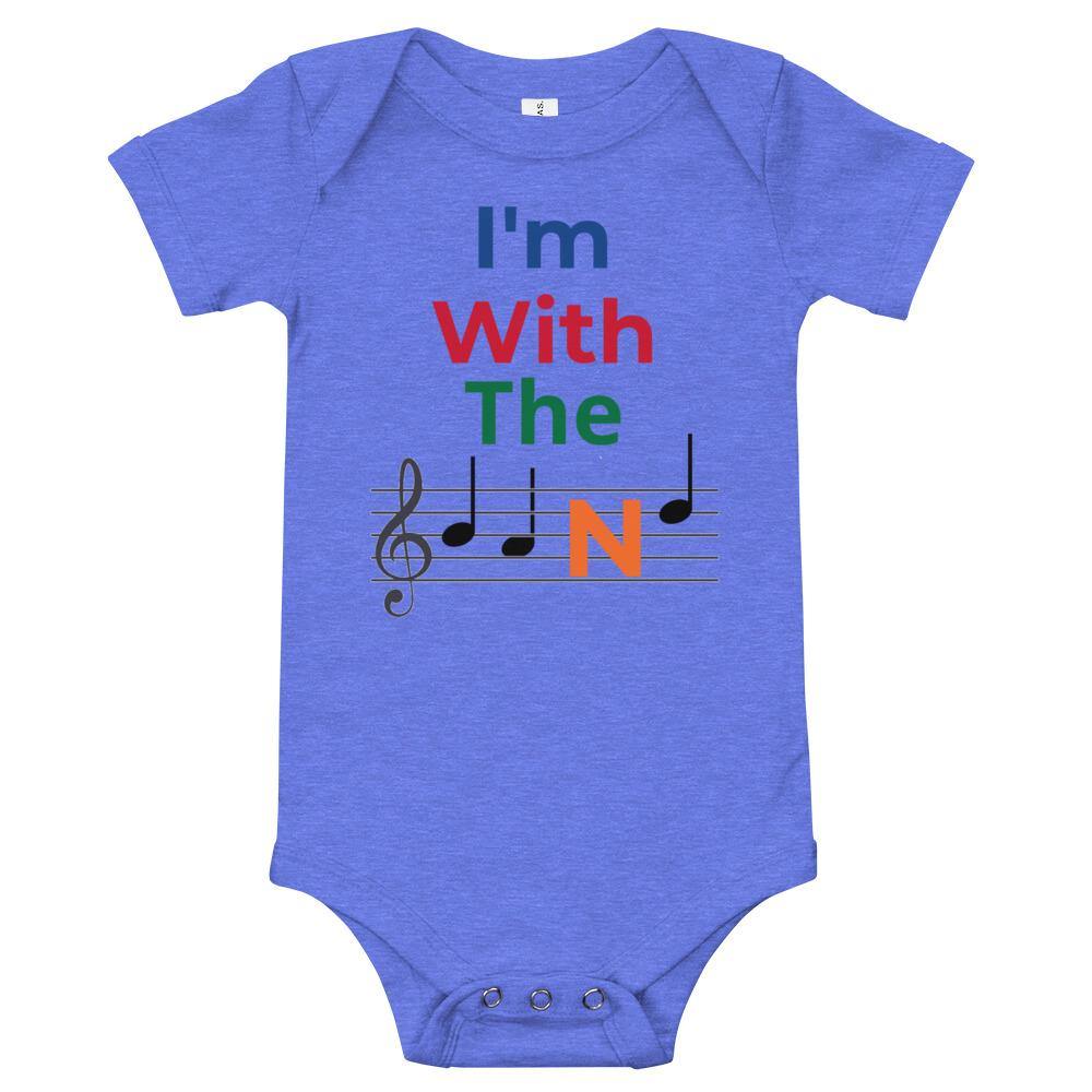 I'm With The Band Music Baby short sleeve one piece - Music Gifts Depot