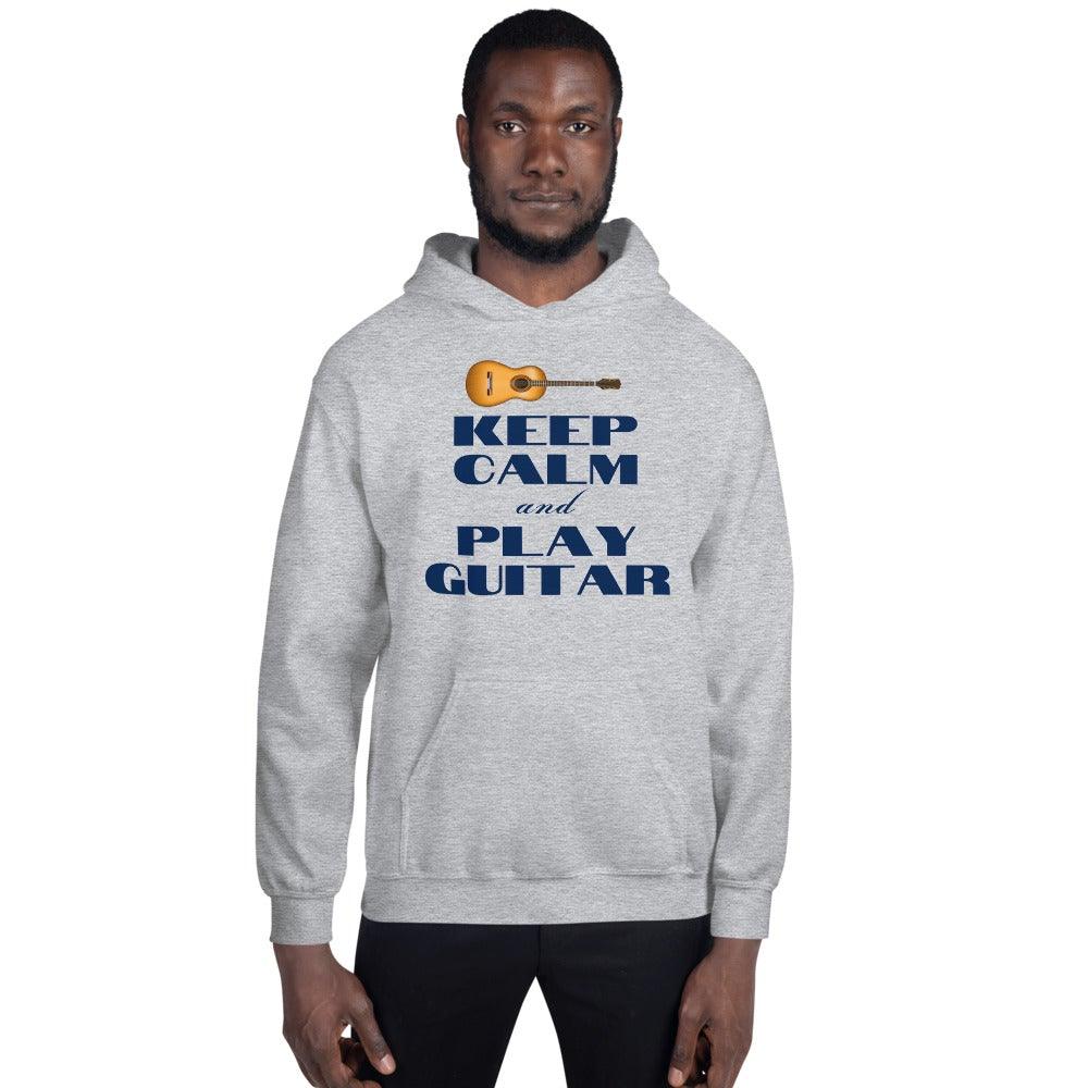 Keep Calm And Play Guitar Hoodie - Music Gifts Depot