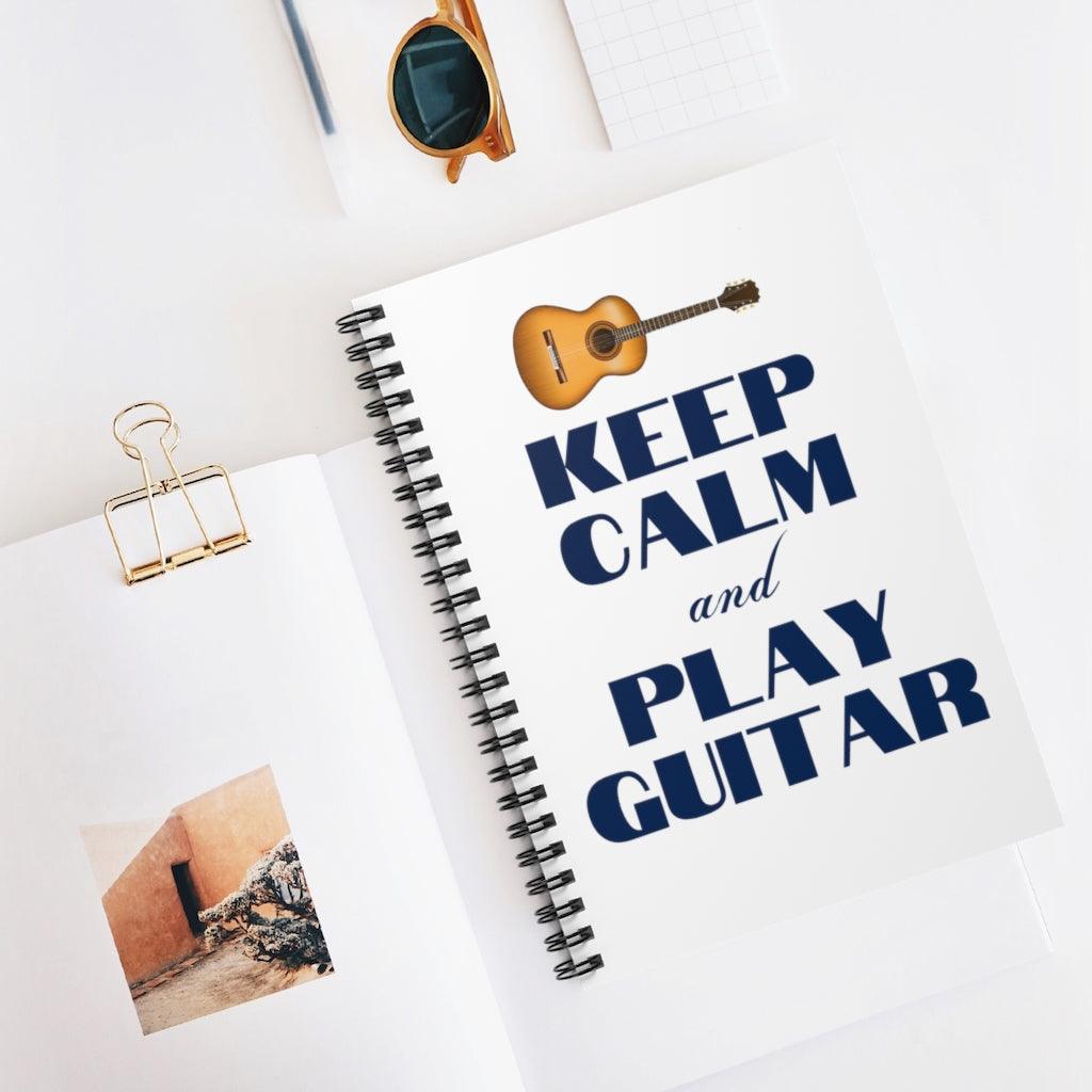 Keep Calm and Play Guitar Spiral Notebook - Music Gifts Depot