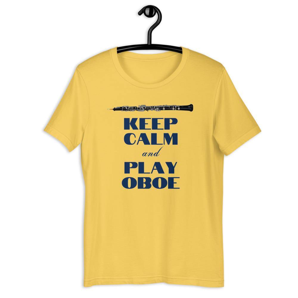 Keep Calm and Play Oboe T-Shirt - Music Gifts Depot