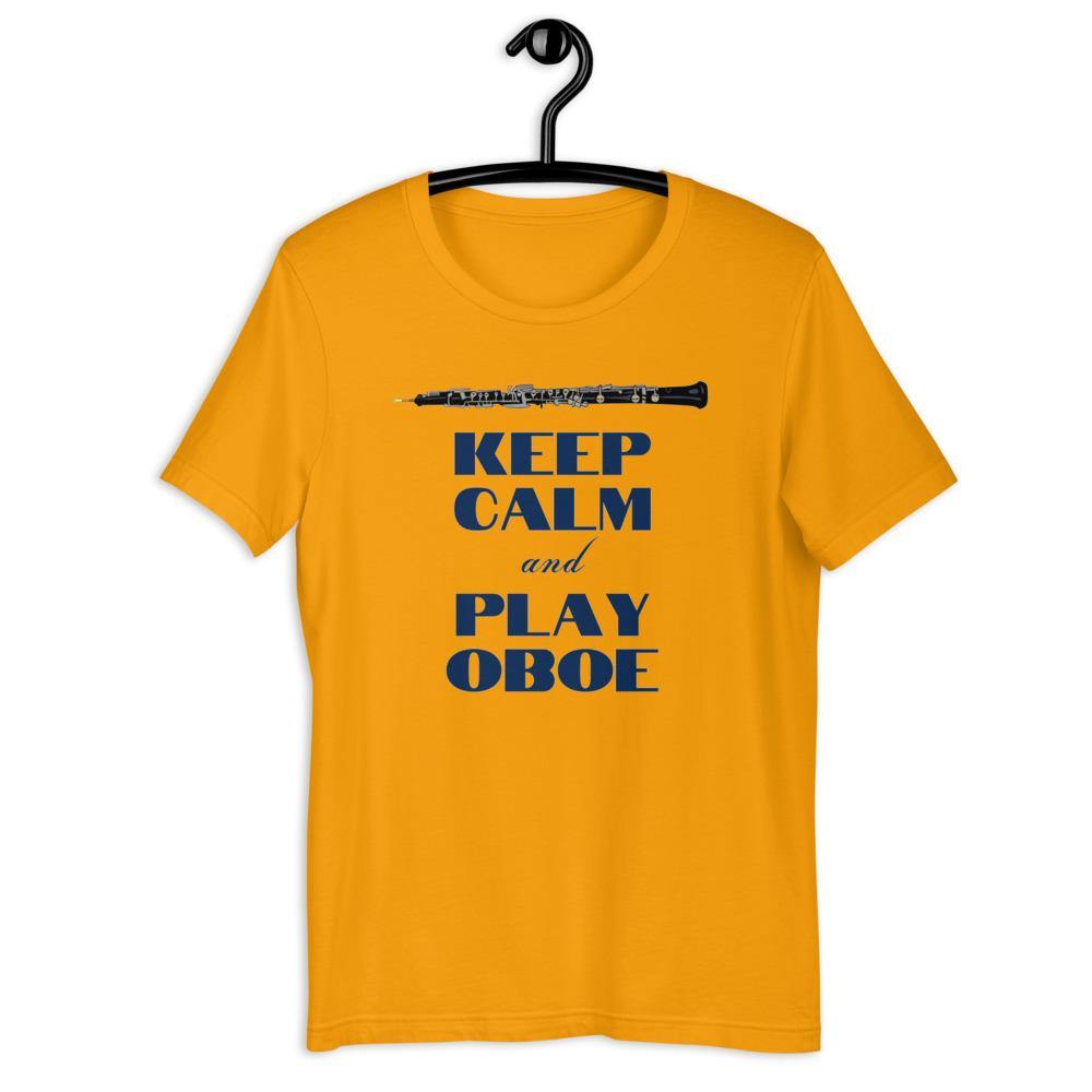 Keep Calm and Play Oboe T-Shirt - Music Gifts Depot