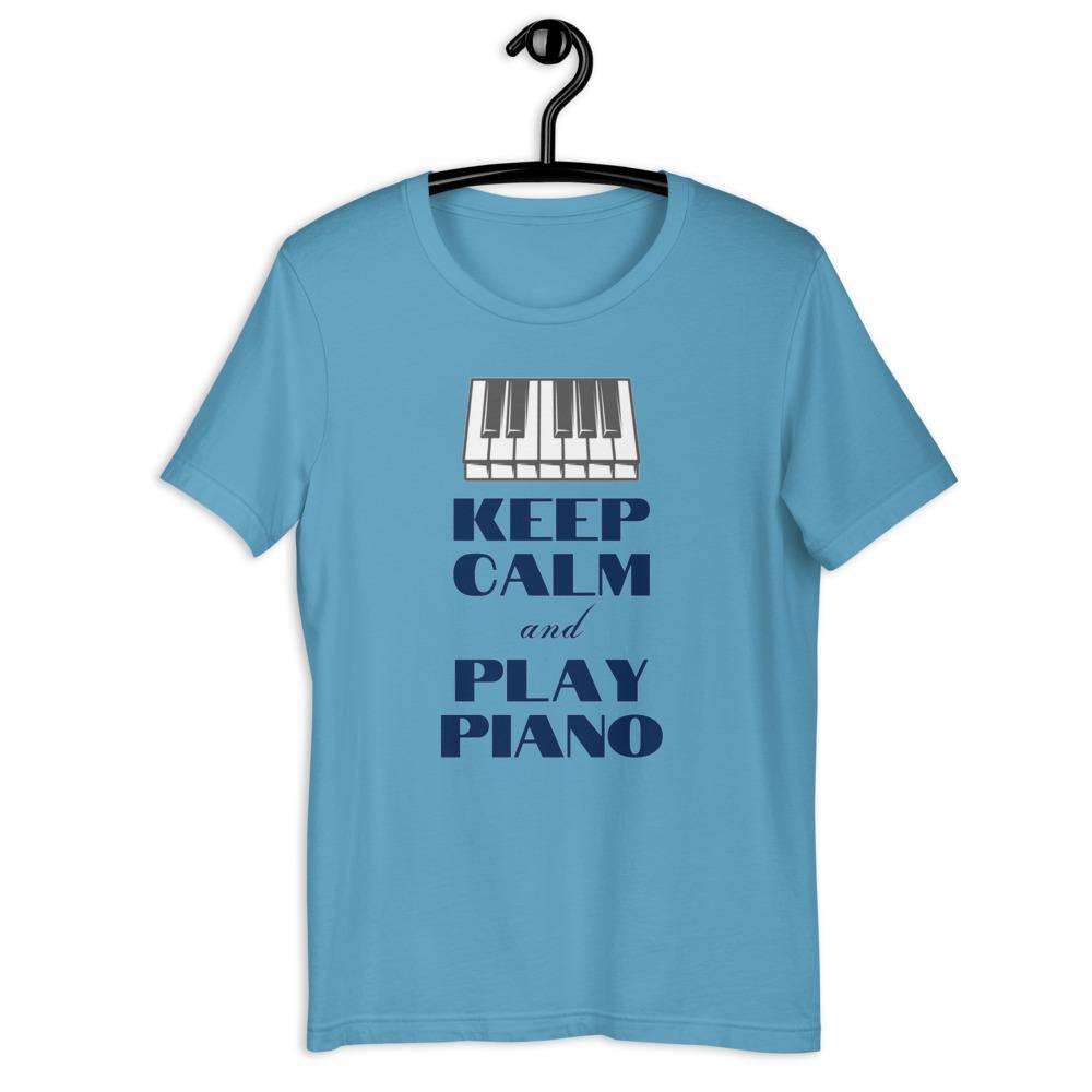 Keep Calm and Play Piano T-Shirt - Music Gifts Depot