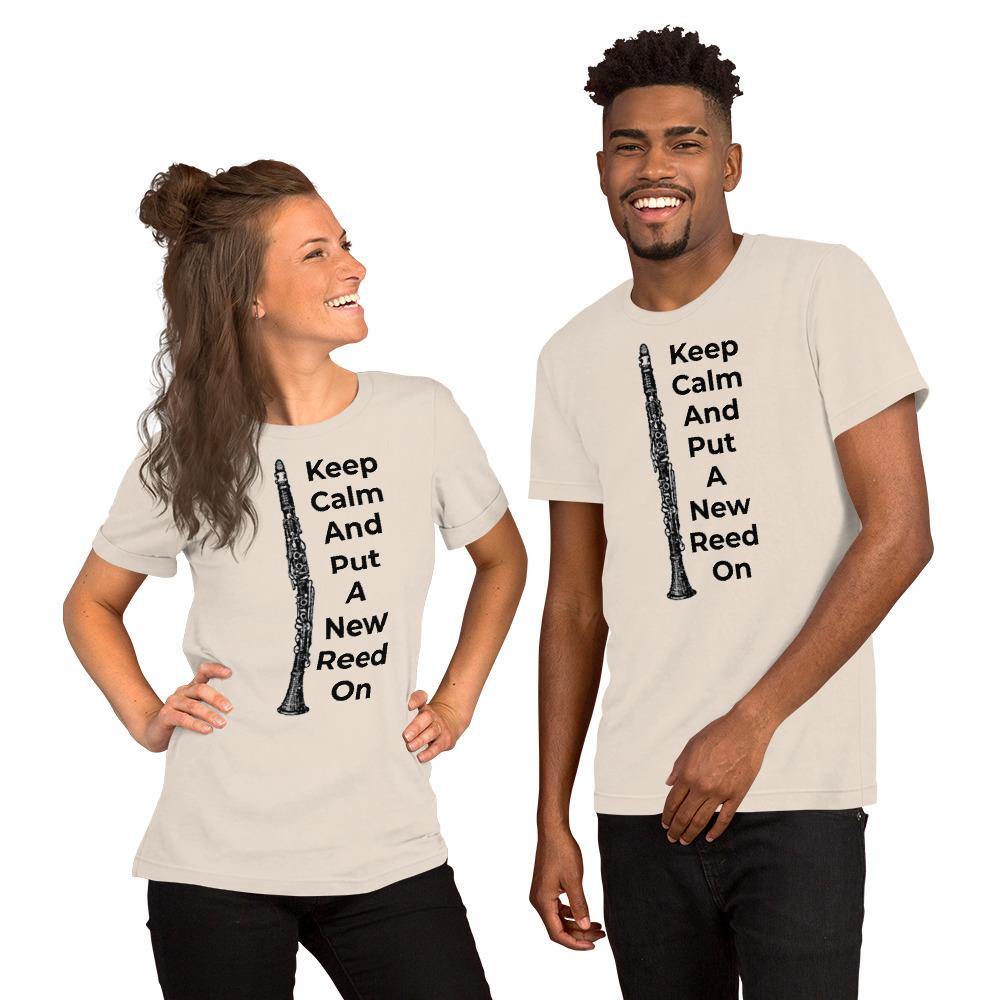 Keep Calm And Put A New Reed On Clarinet T-shirt - Music Gifts Depot