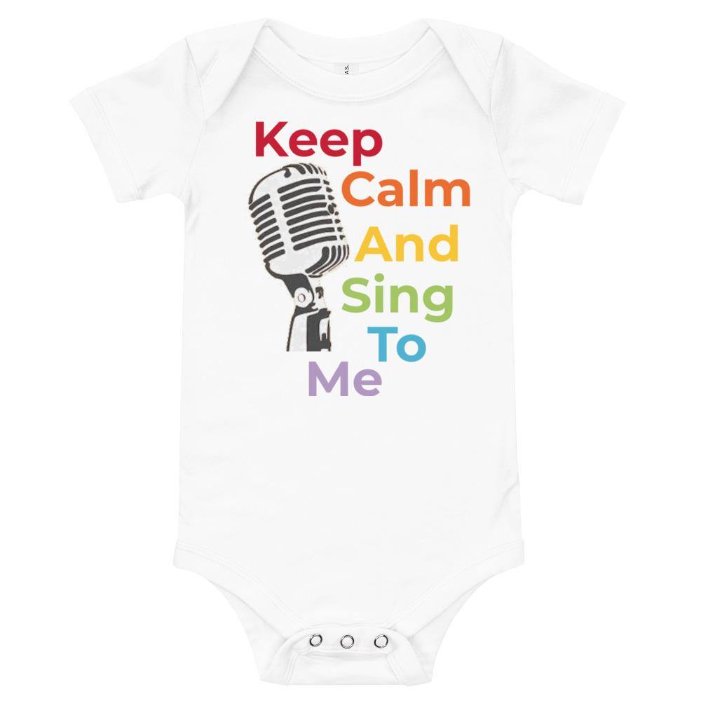Keep Calm And Sing To Me Music Baby short sleeve one piece - Music Gifts Depot