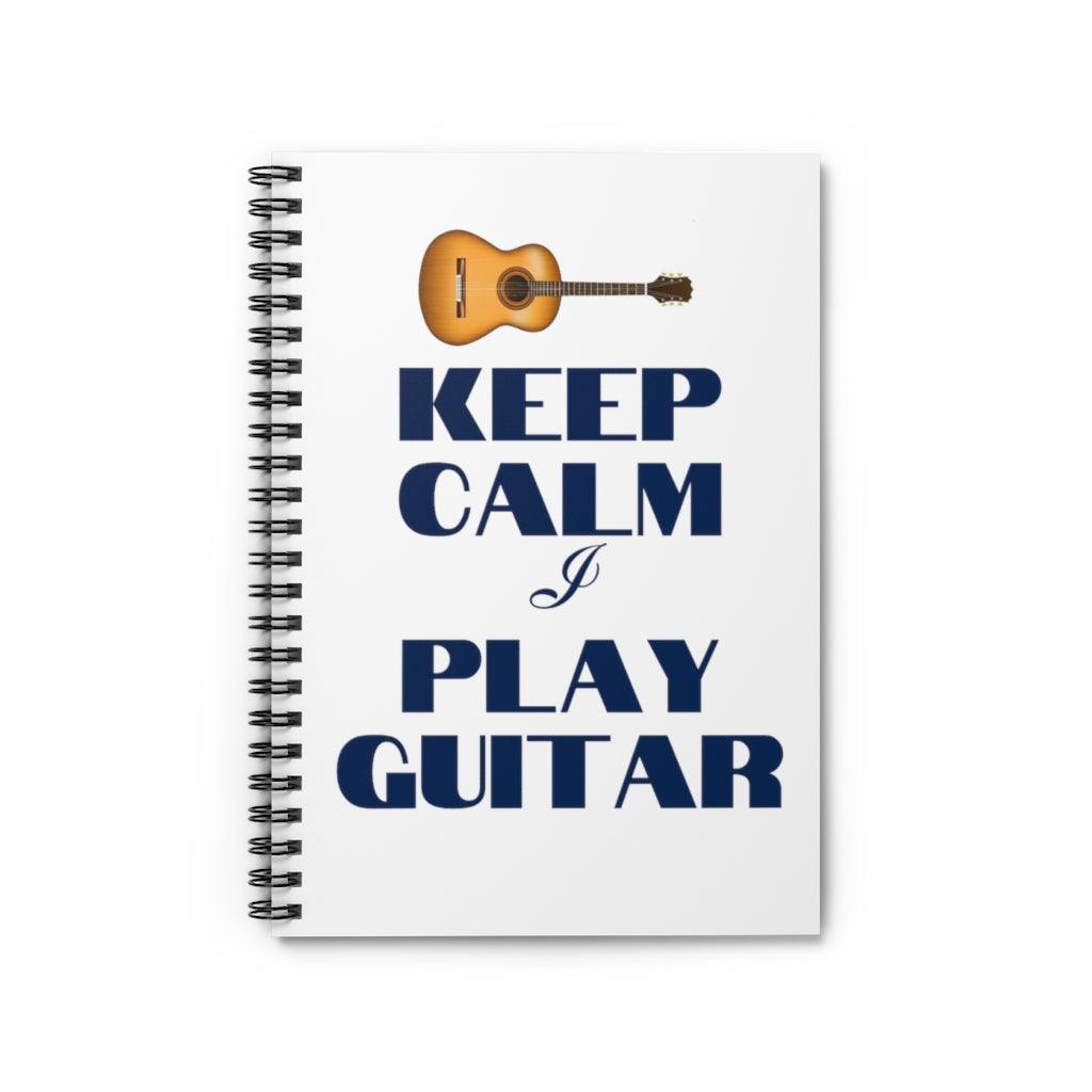 Keep Calm I Play Guitar Spiral Notebook - Music Gifts Depot