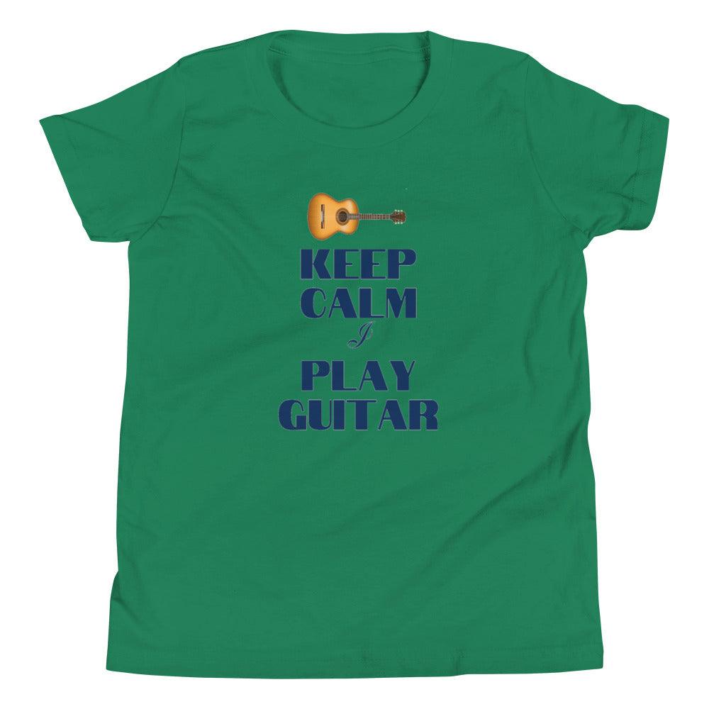 Keep Calm I Play Youth Kids T-Shirt - Music Gifts Depot