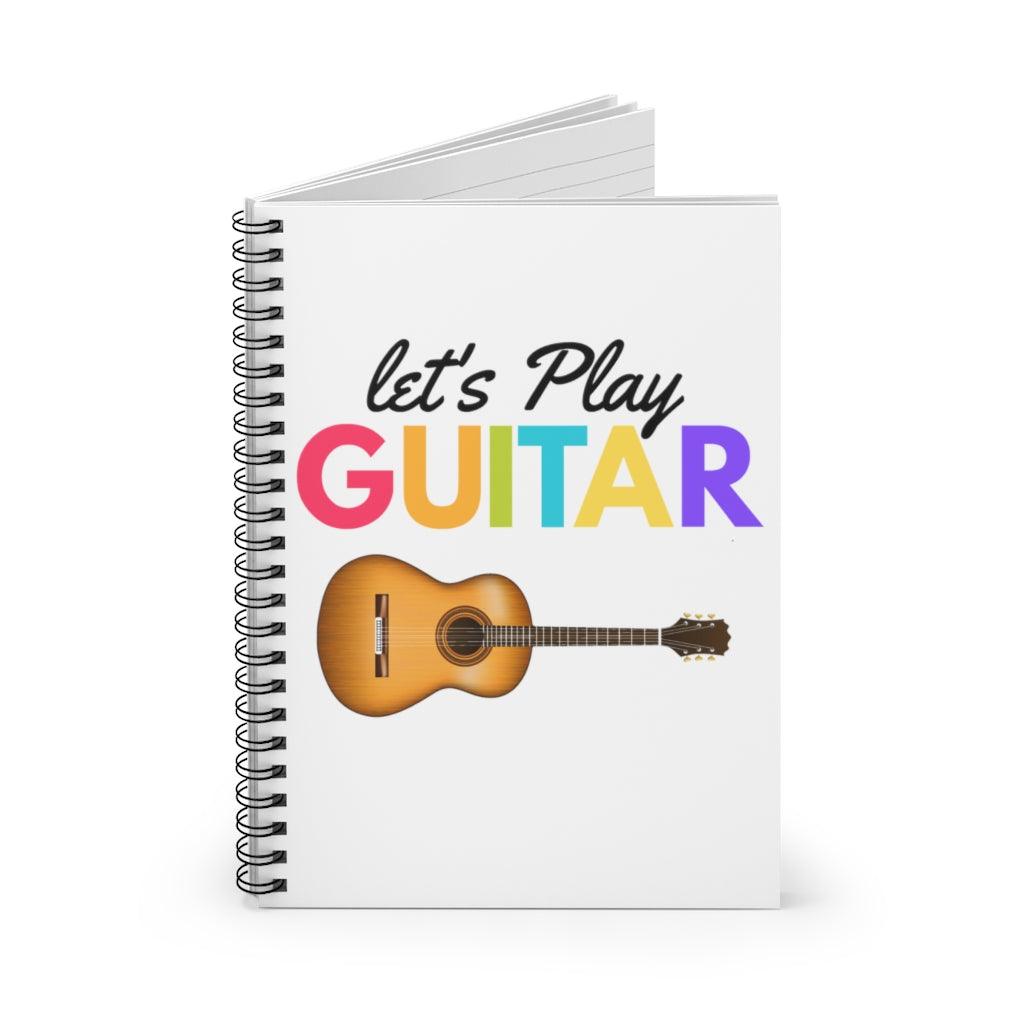 Let's Play Guitar Spiral Notebook - Music Gifts Depot