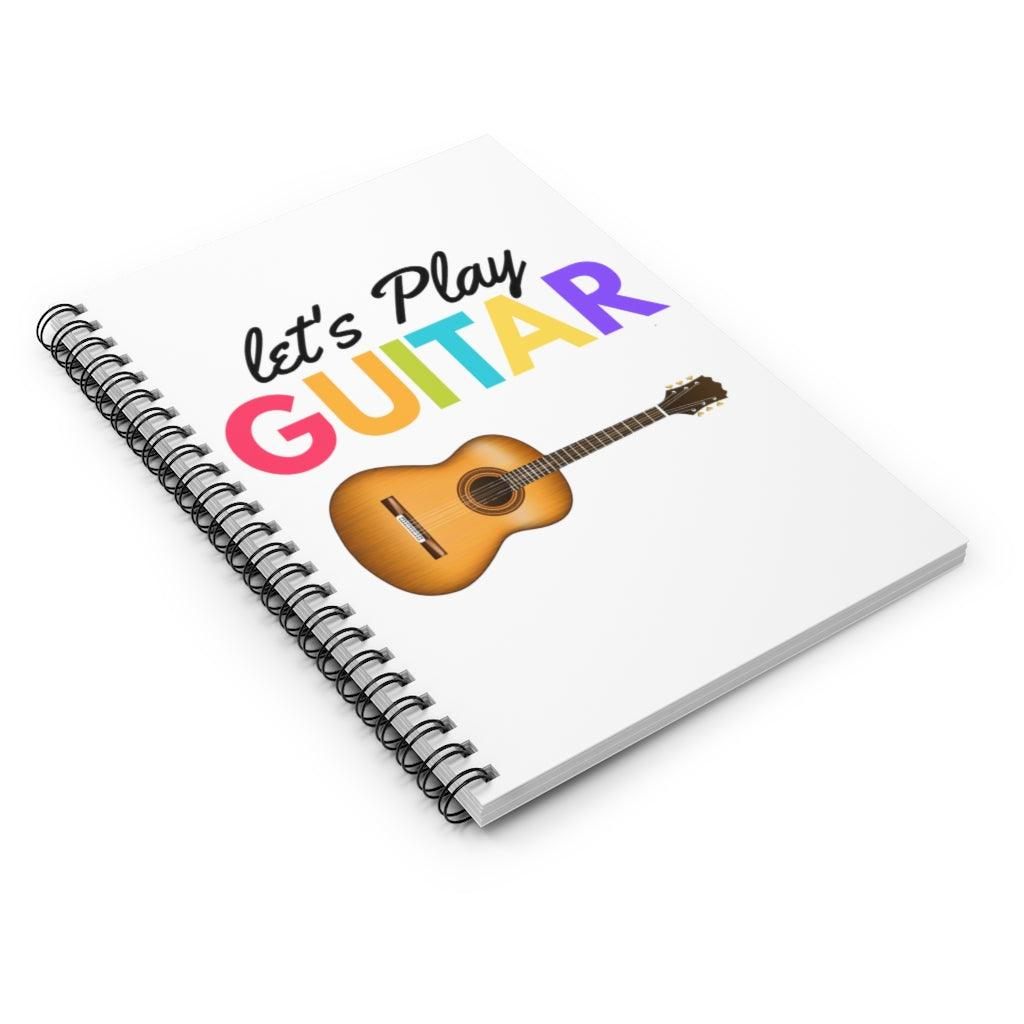 Let's Play Guitar Spiral Notebook - Music Gifts Depot