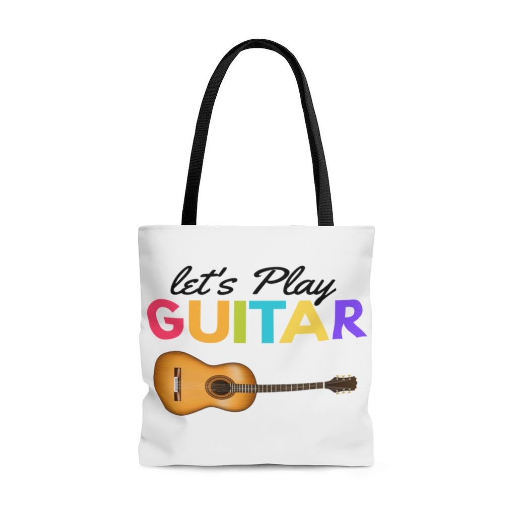 Let's Play Guitar Tote Bag - Music Gifts Depot